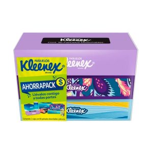 PAÑUELO DESECHABLE PAQUETE 3 PZAS KLEENEX 90 H