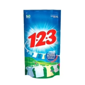 DETERGENTE LIQUIDO 123  POUCH 1 LT