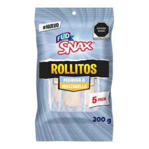 5 PACK ROLLITO PECHUGA DE PAVO Y QUESO 200 GR FUD