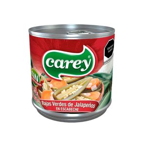 CHILES JALAPEÑO RAJAS VERDES 380 GRS CAREY